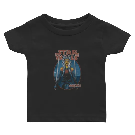 Stars Wars Classic Ahsoka Tano Twin Sabers Vintage disneys Baby T-shirts