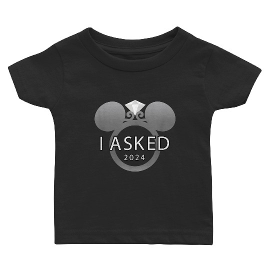 disneys I Asked 2024 Engagement Ring Proposal Mickey Baby T-shirts