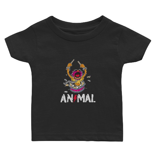 Disney The Muppets Animal Rock And Roll Drums Graffiti Logo Baby T-shirts