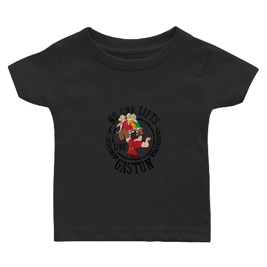 Disney Beauty and the Beast No One Lifts Like Gaston Badge Baby T-shirts