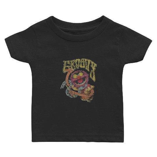 disneys The Muppets Groovy Animal 60's Style Distressed Baby T-shirts