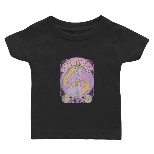disneys Tangled Rapunzel Seventies Retro Poster Baby T-shirts