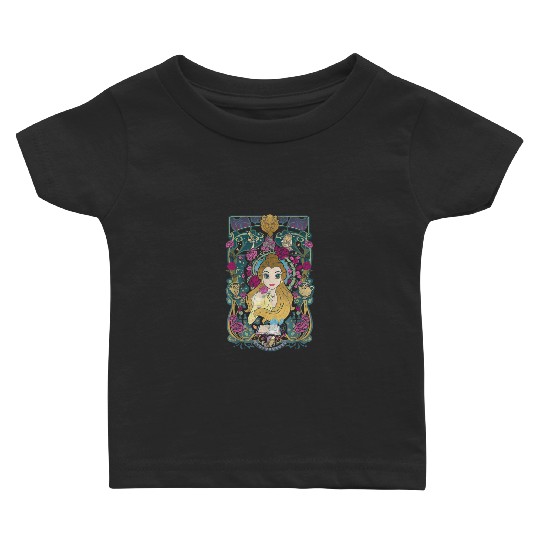 Disney Beauty And The Beast Belle Surrounded Gra Baby T-shirts