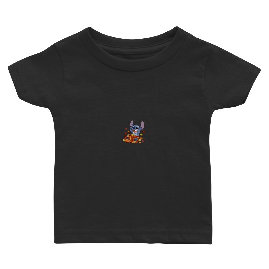 Disney Lilo Stitch Autumn Leaves Stitch Baby T-shirts