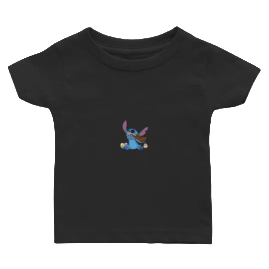 Disney Stitch Eats Chocolate Bunny Easter Baby T-shirts