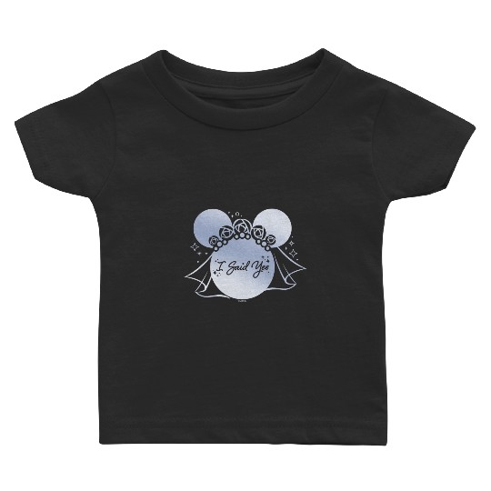 Disney I Said Yes Proposal Engagement Bridal Veil Minnie Baby T-shirts