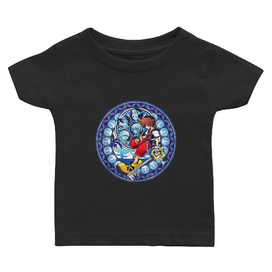 Disneys Kingdom Hearts Sora Stained Glass Baby T-shirts