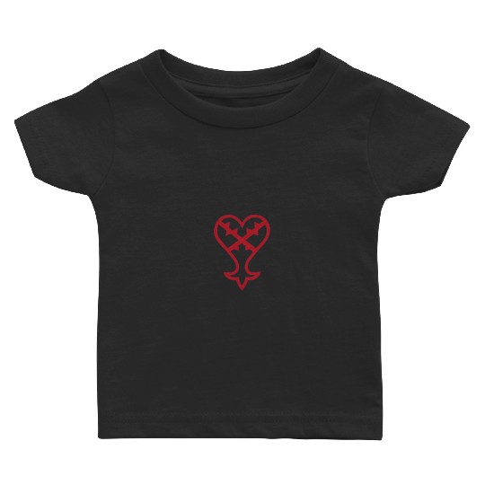 Disneys Kingdom Hearts Classic Evil Heartless Big Chest Logo Baby T-shirts