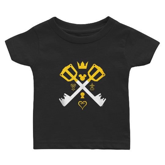 Disneys Kingdom Hearts Iconic Symbols Cross Keyblades Poster Baby T-shirts