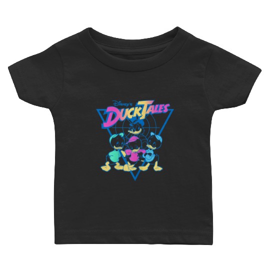 Disney Ducktales Vintage Neon Outlines Group Shot Distressed gifts trends Baby T-shirts