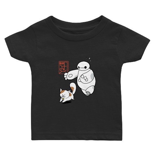Disney Big Hero 6 Baymax Chasing Mochi Cute Shot Baby T-shirts