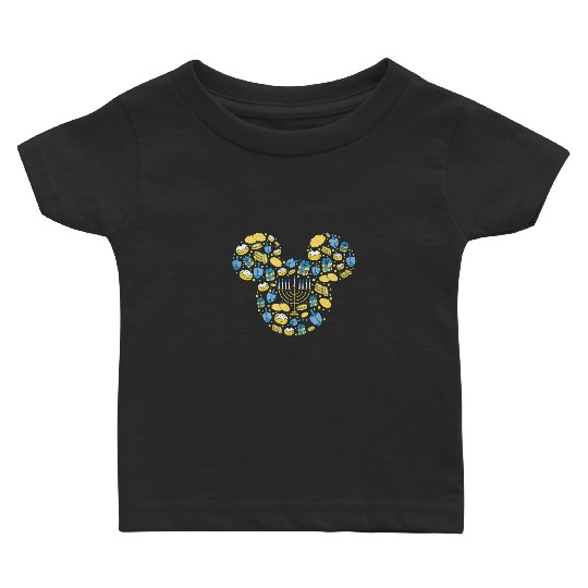 Disney Mickey Mouse Icon Hanukkah Chanukah Dreidel Menorah Baby T-shirts