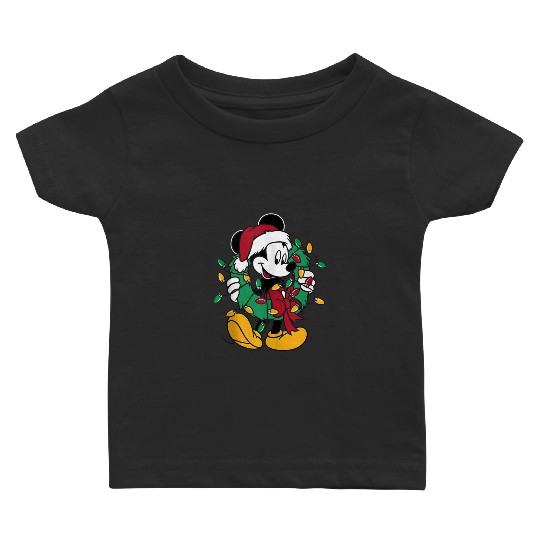 Disney Mickey Mouse Christmas Lights Baby T-shirts