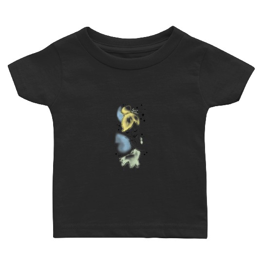 Disney Peter Pan Tinkerbell Airbrush Style Sketch Baby T-shirts