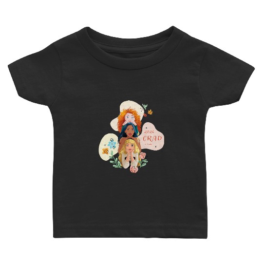 Disney Princess Trio Class of ‘24 Graduation New Grad 2024 Baby T-shirts