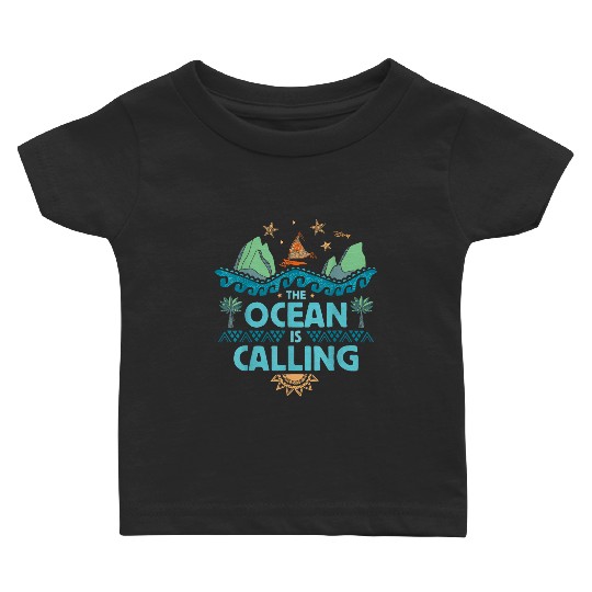 Disneyss Moana The Ocean Is Calling Baby T-shirts