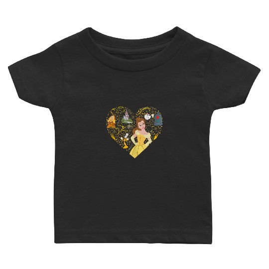 Disney Princess Belle Collage Heart Baby T-shirts