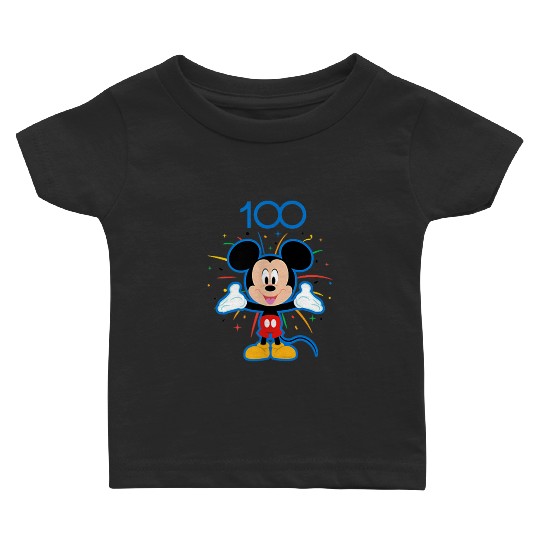 Disneyss 100 Anniversary Mickey Mouse Fireworks Burst D100 Baby T-shirts