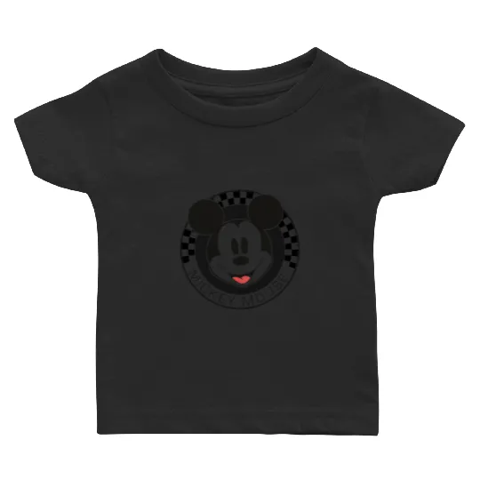 Disney Mickey And Friends Mickey Mouse Checkerboard Circle Short Sleeve  For unisex-child Baby T-shirts