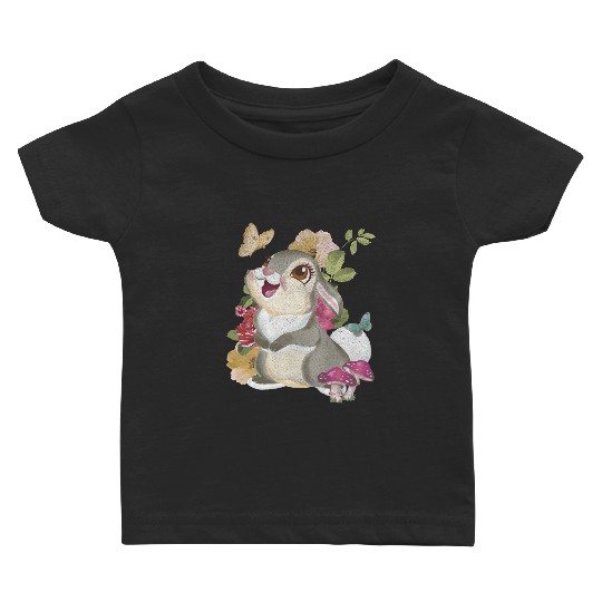 Disney Bambi Thumper Vintage Floral Portrait Baby T-shirts