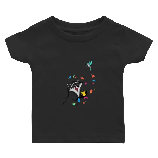 Disney Pocahontas Meeko Flit Colorful Leafs Fall Baby T-shirts