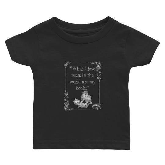 Disney Beauty and the Beast Belle Books I Love Most Quote Baby T-shirts