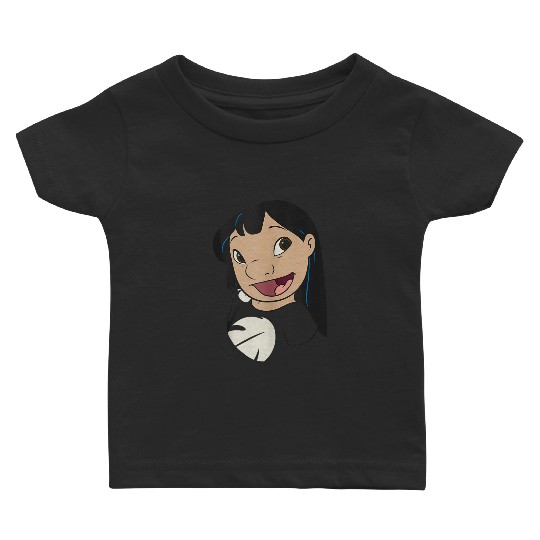 Disneyss Lilo Stitch Lilo Big Face Red Tee Smile Baby T-shirts