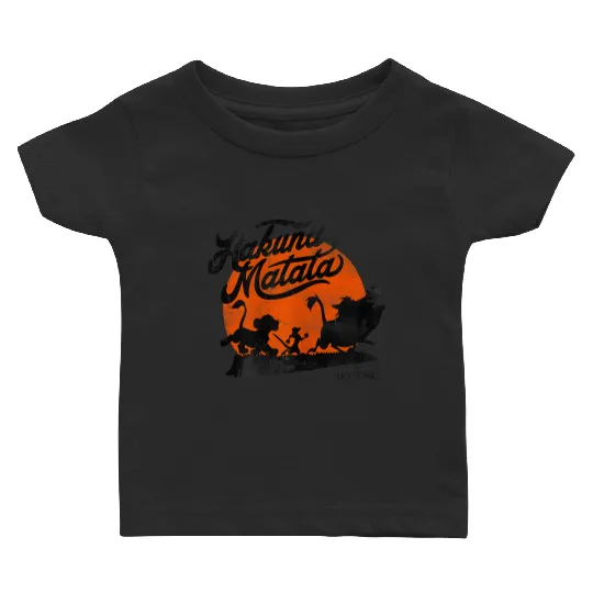Disneyss Lion King Hakuna Matata Trio Orange Sunset Silhouette Baby T-shirts