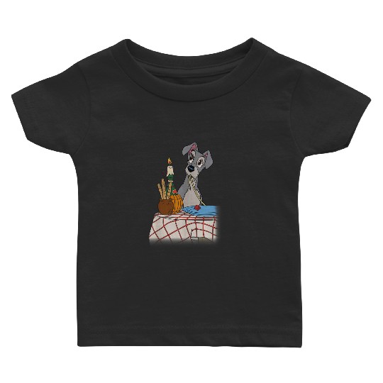 Disneyss Lady And The Tramp Iconic Spaghetti Scene Tramp Side Baby T-shirts