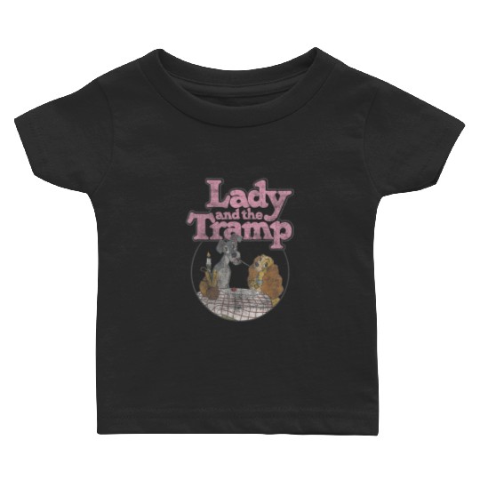 Disneyss The Lady And The Tramp Circle Portrait Logo Baby T-shirts