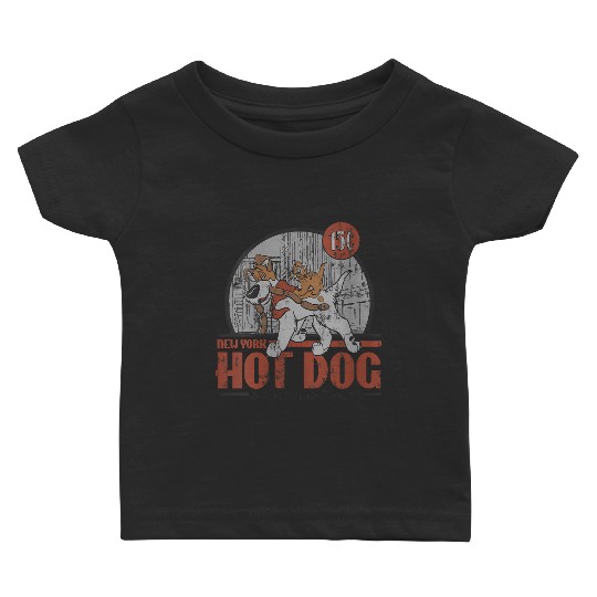 Disneyss Oliver Company New York Hot Dog Poster Baby T-shirts