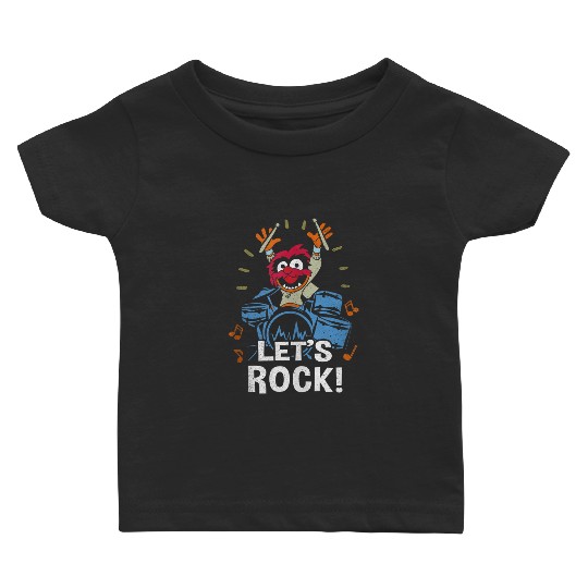 Disneyss The Muppets Animal Let's Rock Drums Distressed Logo Baby T-shirts