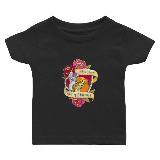 Disneyss The Lady And The Tramp Let's Start Building Memories Baby T-shirts
