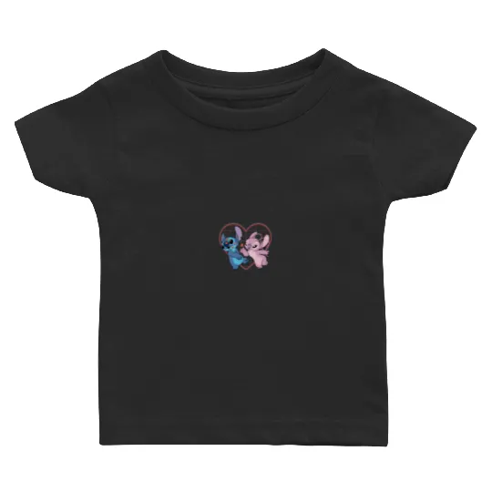 Disney Lilo and Stitch Angel Heart Kisses Baby T-shirts