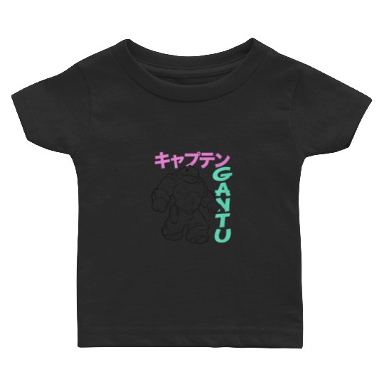 Disney Lilo Stitch Retro Captain Gantu Line Art Kanji Baby T-shirts