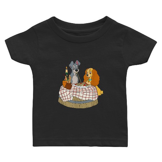 Disneyss Lady And Tramp Bella Notte Spaghetti Baby T-shirts