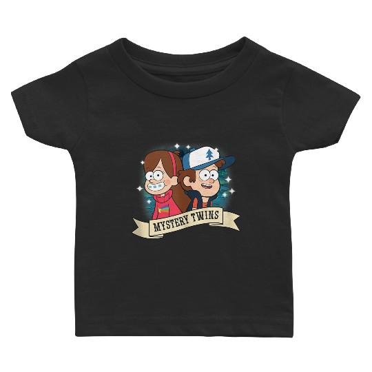 Disneyss Gravity Falls Dipper And Mabel Mystery Twins Logo Baby T-shirts