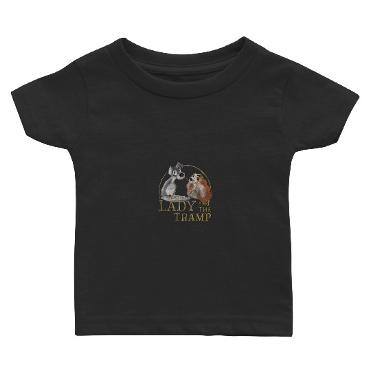 Disneyss The Lady And The Tramp Eating Spaghetti Baby T-shirts