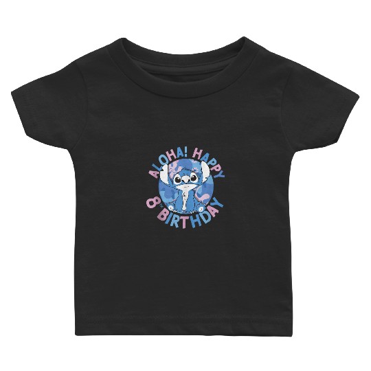 Disney Lilo Stitch Aloha Happy 8th Birthday 7729 Baby T-shirts