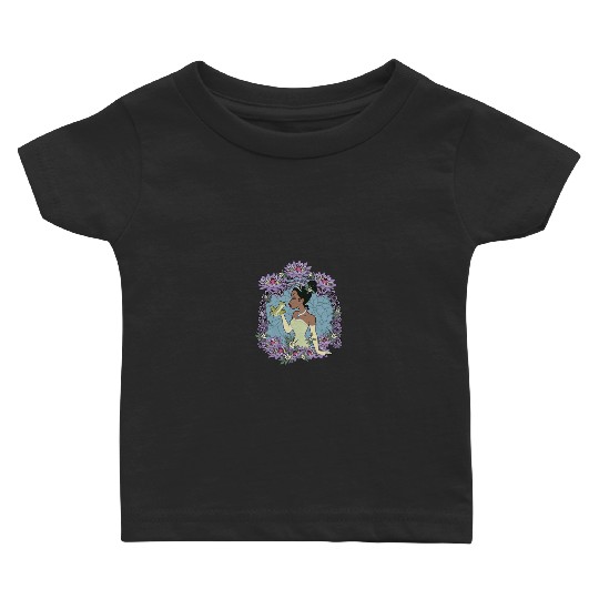 Disneyss Princess And The Frog Tiana Floral Frame Portrait Baby T-shirts