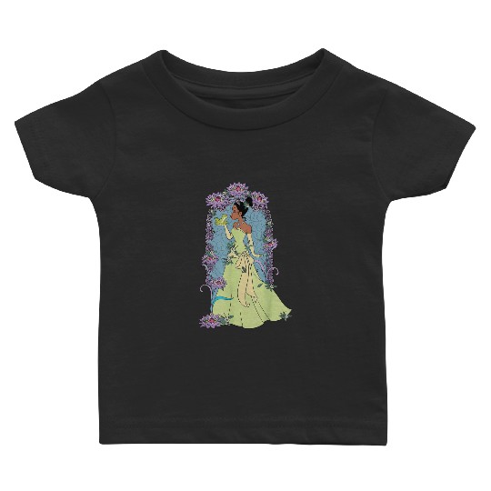 Disneyss The Princess And The Frog Tiana Profile Stained Glass Baby T-shirts