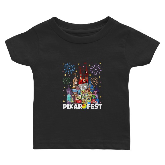 Disneyland Castle Pixar Fest Characters Baby T Shirts, Inside Out Monster Inc Toy Story Baby T Shirts