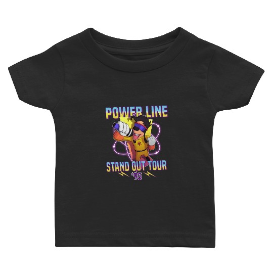 Powerline Stand Out World Tour 95 Baby T Shirts, Disney Powerline Goofy Movie Baby T Shirts