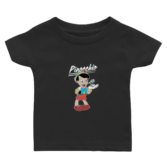Retro Disney Pinocchio and Jiminy Cricket Baby T Shirts