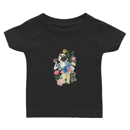 Retro Disney Snow White And The Seven Dwarfs Floral Baby T Shirts,