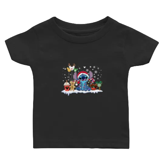 Stitch Christmas Baby T Shirts, Disney Christmas Baby T Shirts, Stitch Baby T Shirts, Disney Matching Baby T Shirts