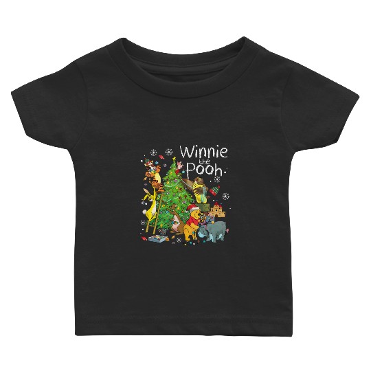 Christmas Pooh Baby T Shirts, Winnie the Pooh Christmas Baby T Shirts,  Pooh and Friends Christmas Tree Baby T Shirts, Disneyland Christmas Baby T Shirts