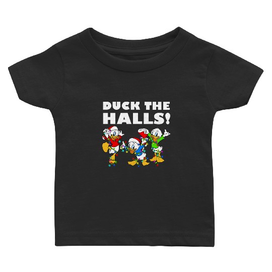 Disney Ducktales Christmas Lights Baby T Shirts, Duck The Halls Baby T Shirts