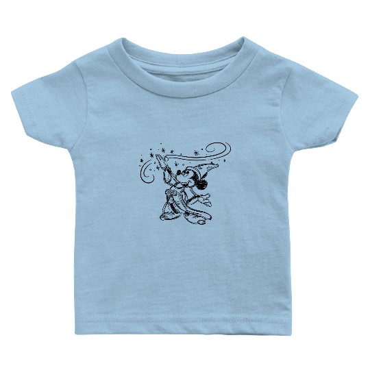 Sketched Sorcerer Mickey Baby T Shirts, Matching Disney Baby T Shirts, Classic Mickey Baby T Shirts