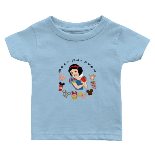 Disney Snow White Baby T Shirts, Snow White Disney Snacks Baby T Shirts, Disney Best Day Ever Snow White Baby T Shirts